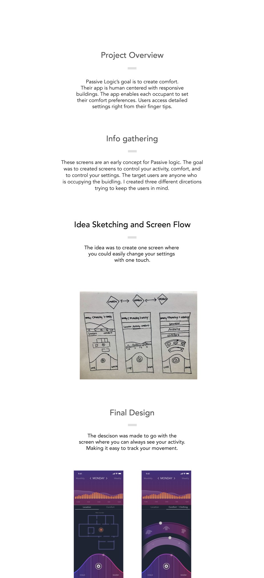 Human comfort app process